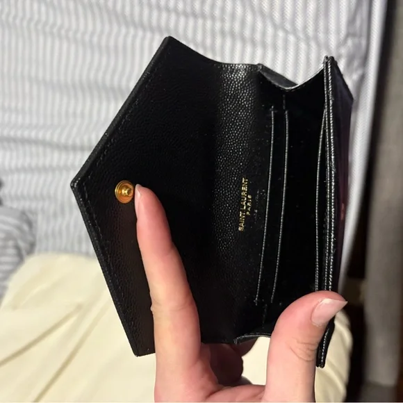 Yves Saint Laurent Black and Gold Wallet - Picture 4 of 4